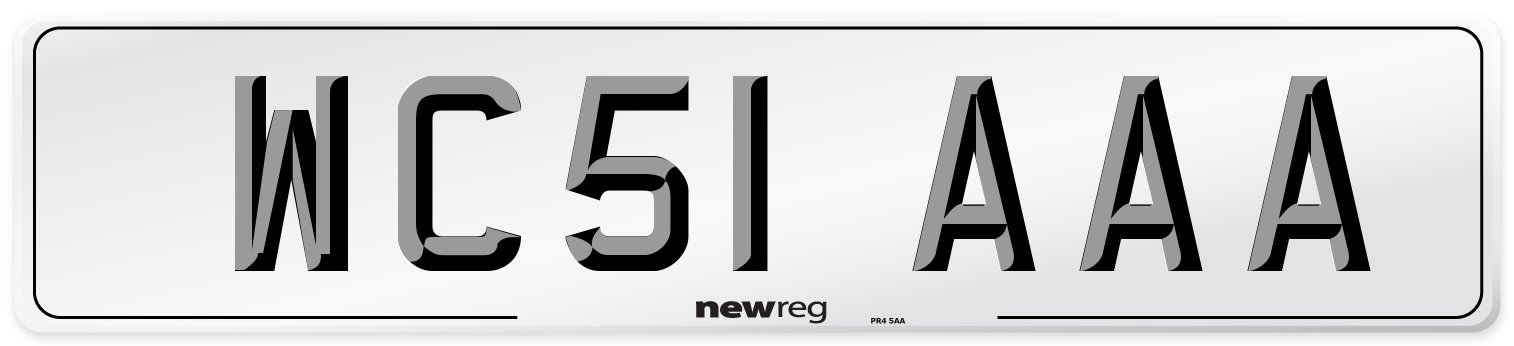 WC51 AAA Number Plate from New Reg
